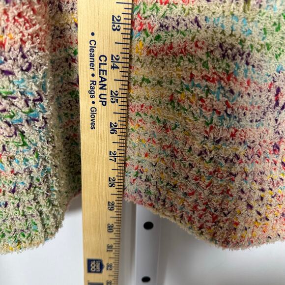 Coldwater Creek Chenille Sleeveless‎ Sweater Rainbow Blend Sz XL Boho 70s - Picture 7 of 7